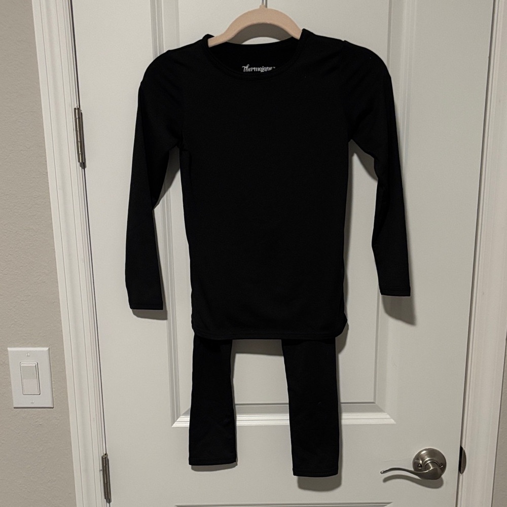 Kids Thermal Black Matching Set